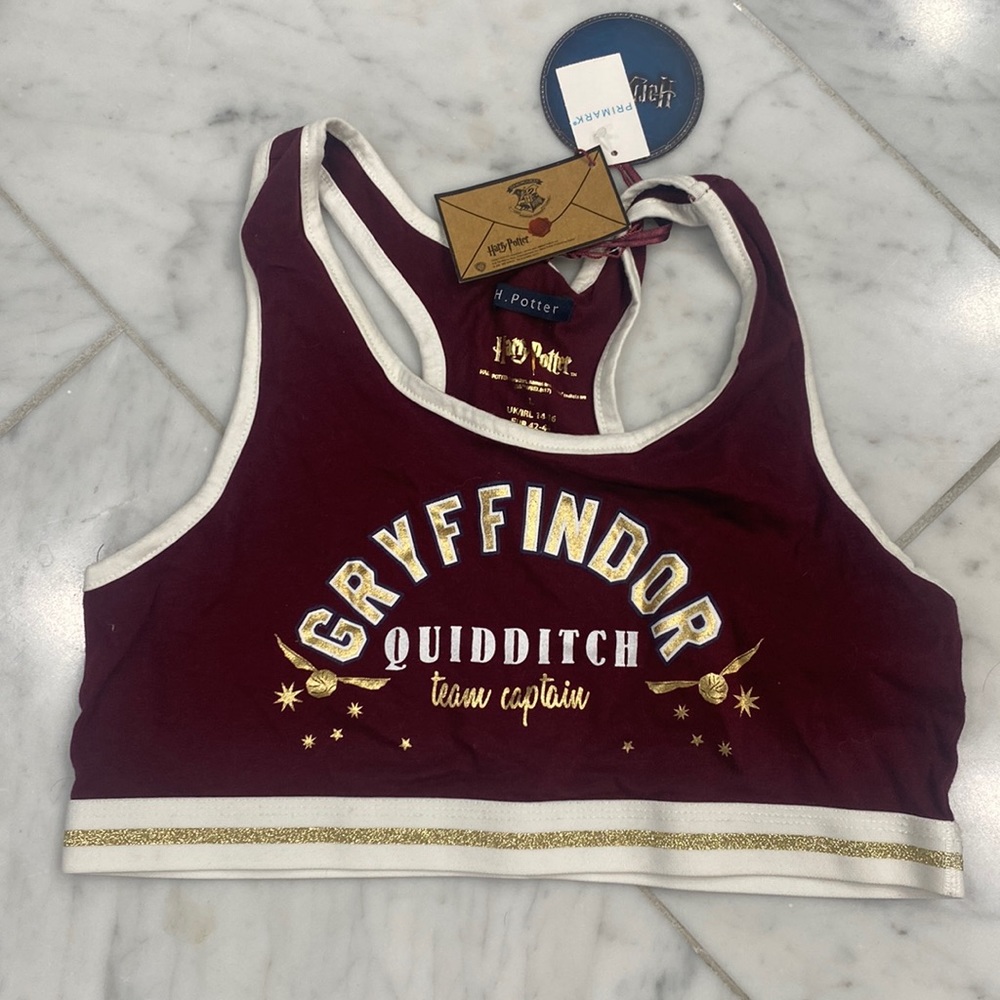 Harry Potter Crop Top - Gryffindor Quidditch Sports Bra